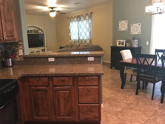 Elevated breakfast bar open to living area