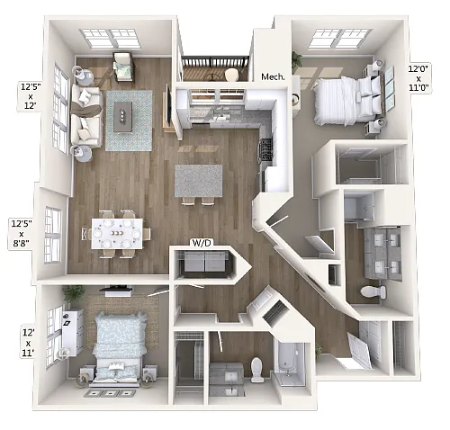 Floor plan B4-1279sq-Reno