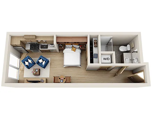 Floor plan Studio E1A