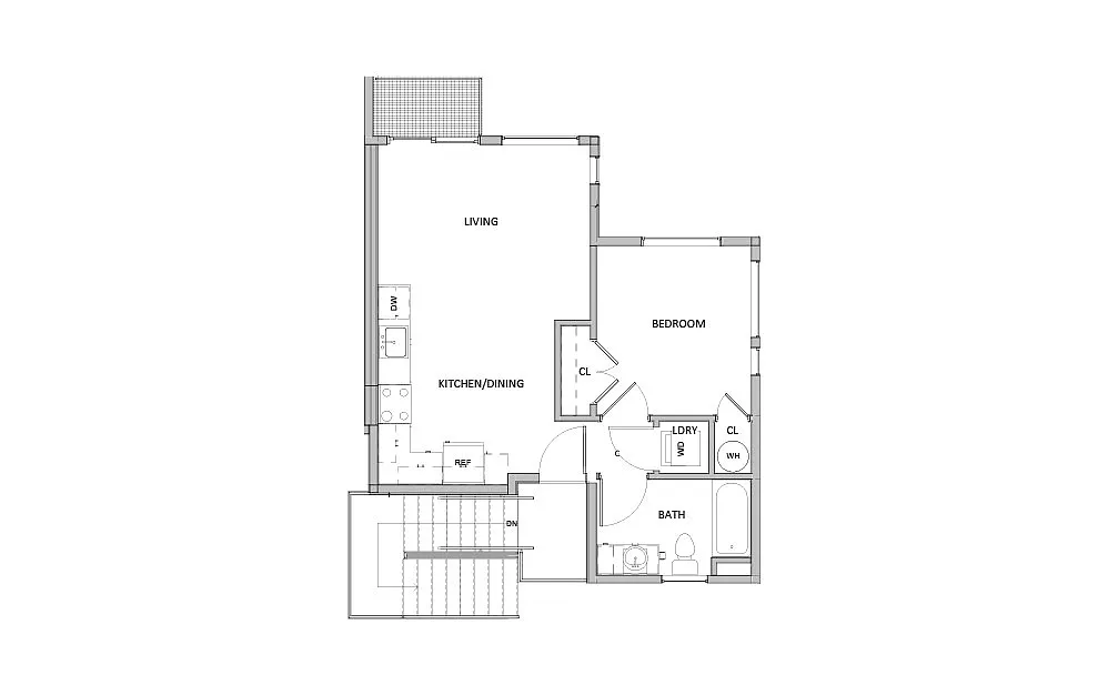 Floor plan 1x1D