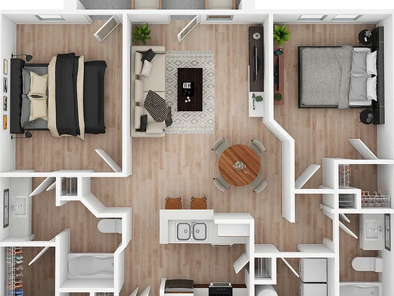 2 Bedroom | 2 Bath | 1025 SF 2 Bedroom | 2 Bath | 1025 SF