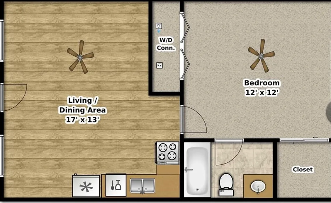 1 bed, 522 sqft, $800 — Photo 2