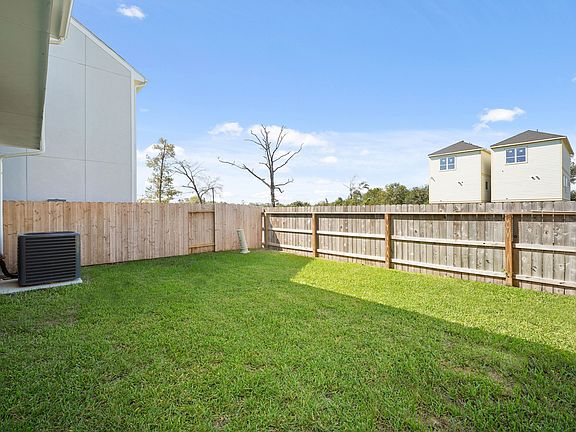 Fully sodded backyard