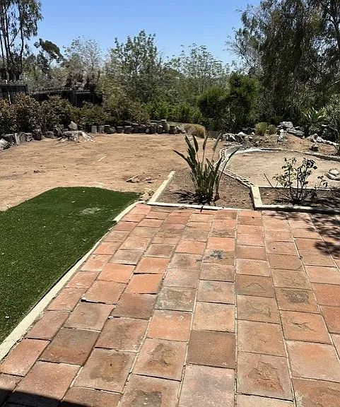 Backyard patio area