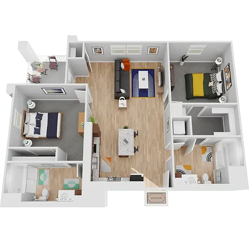Floor plan Two Bedroom