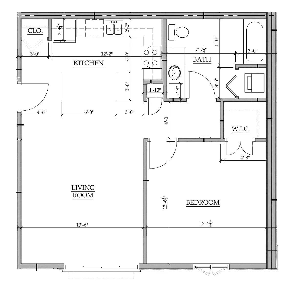 Floor plan One Bedroom
