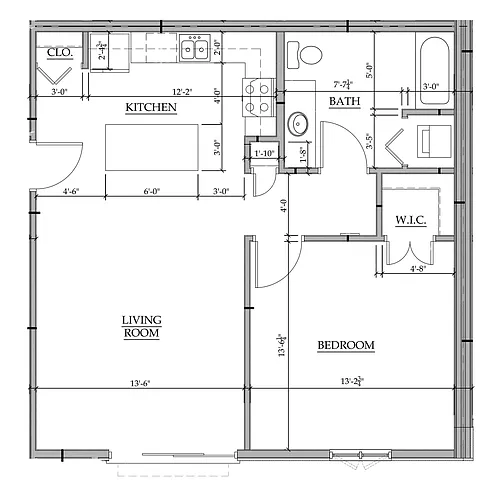 Floor plan One Bedroom