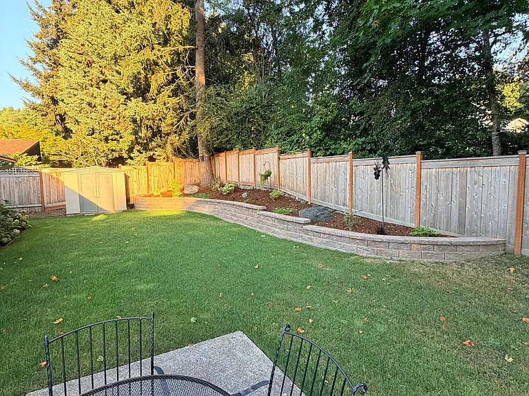 Fully Fenced Backyard.