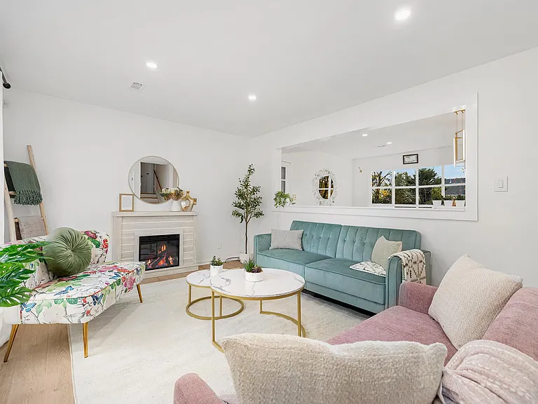 Artfully decorated living room