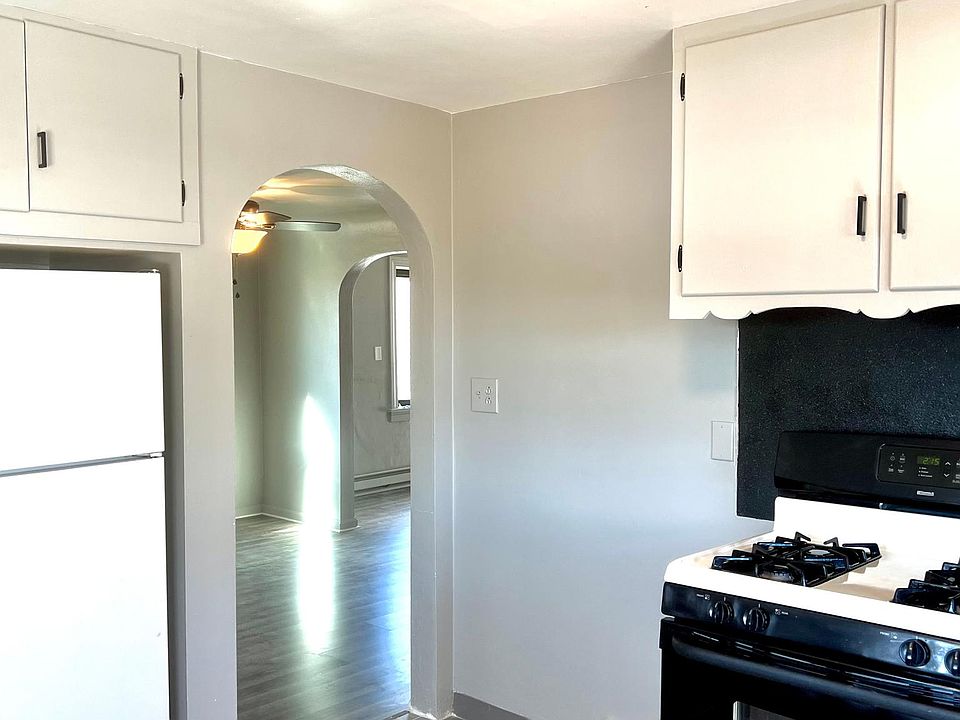 Refrigerator and gas stove.