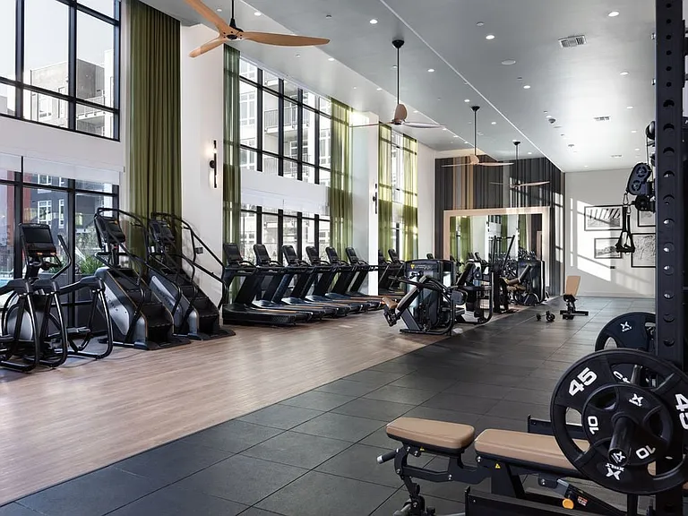 State-of-the-art fitness center with cardio and strength equipment