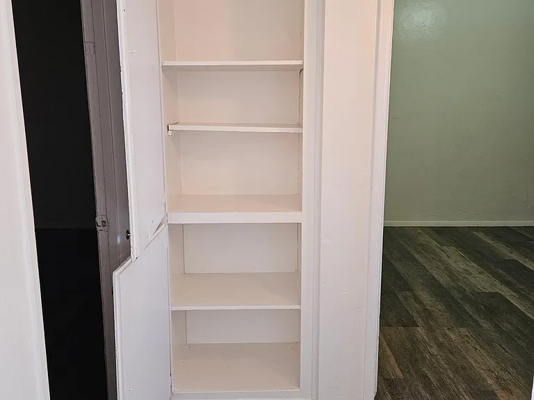 Linen closet in hallway