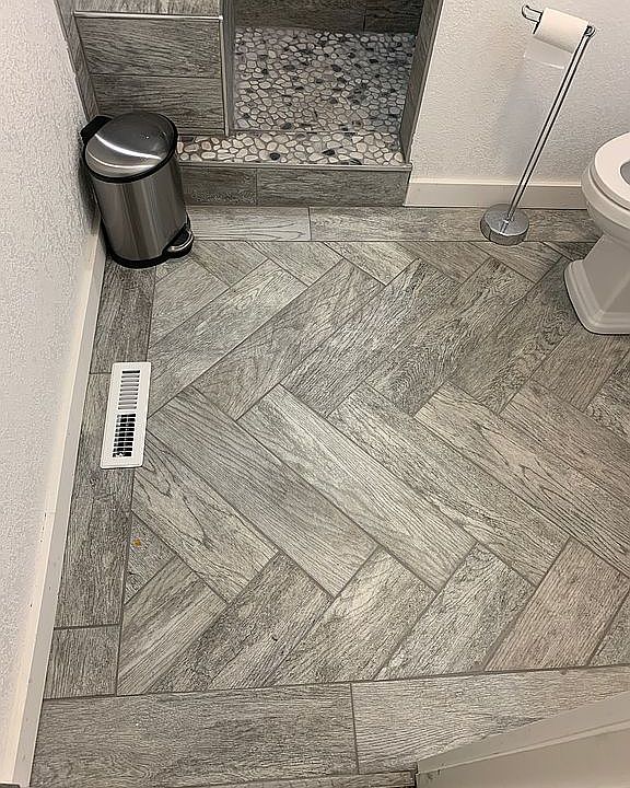 New porcelain flooring