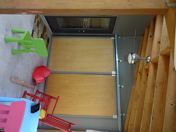 roofed back porch