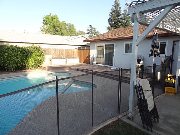 Backyard patio off master bedroom