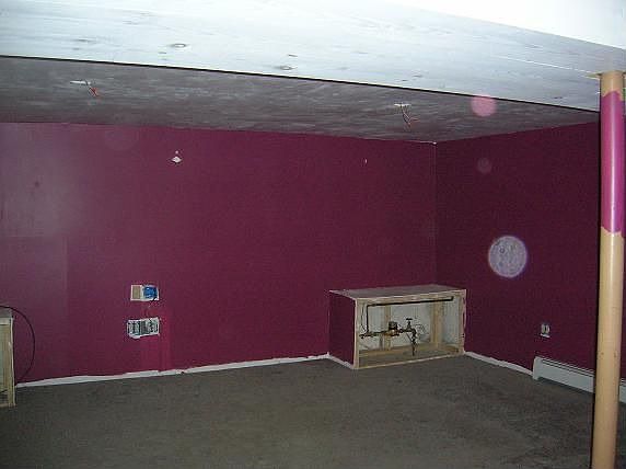 Finished lower level. Nice family room.