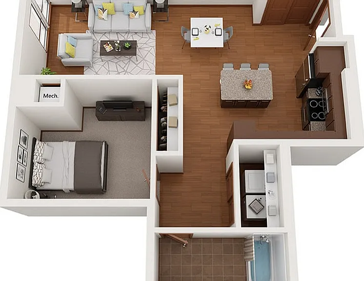 Floor Plan N | Domain | Apartments in Madison, WI Floor Plan N | Domain | Apartments in Madison, WI