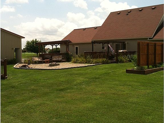 Back yard fire pit area 