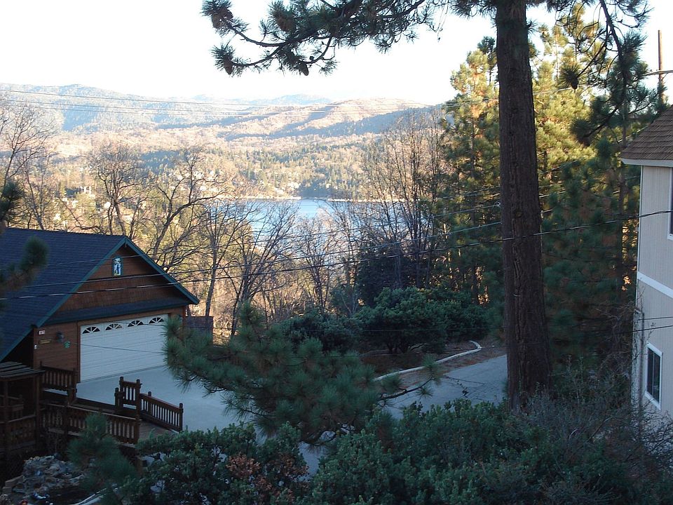 Deck view of Lake Arrowhead and Big Bear Mtns