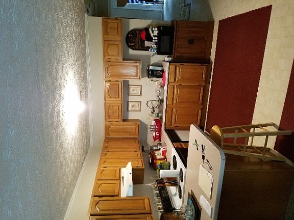 kitchen, fridge on the side