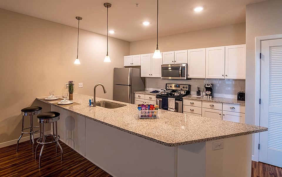 Large Kitchen Counter with Granite