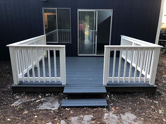 Backyard deck to relax on or for entertaining