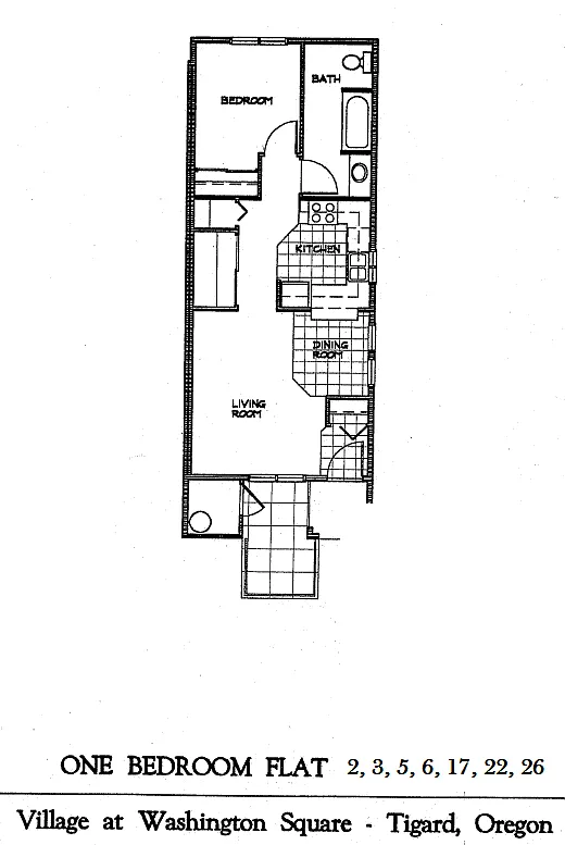 Floor plan 1x1 Flat