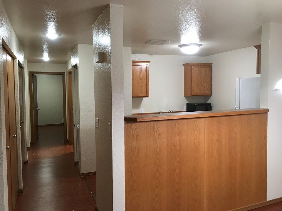 Kitchen and hallway with ample closet space on the left