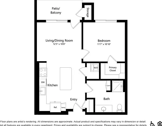 A1 | 1x1 | 658 sf A1 | 1x1 | 658 sf