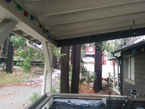 view of yard from deck