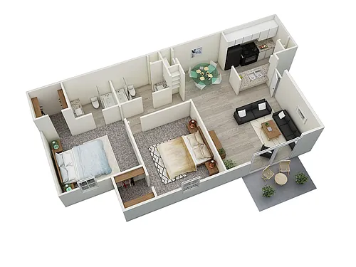 Floor plan Two Bedroom B