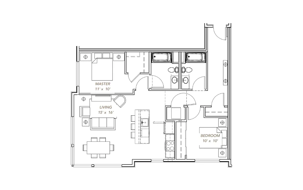 Floor plan GLV - 2x2 - C6