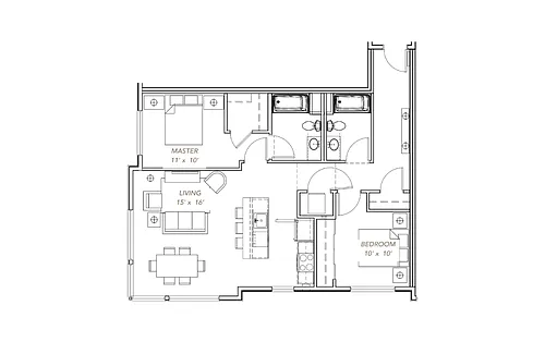 Floor plan GLV - 2x2 - C6