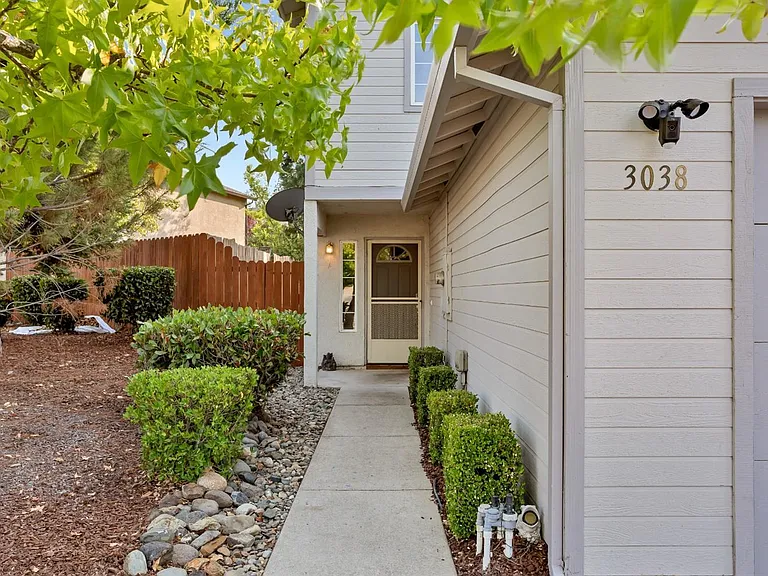 The front door of the home.