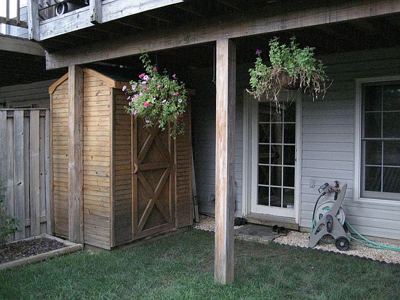 Back yard with shed