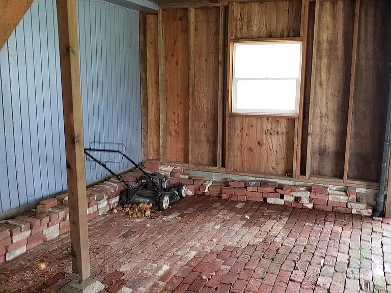 beneath the patio