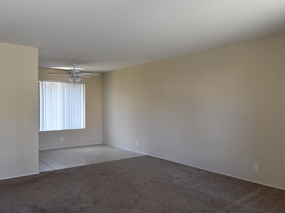 View from front door into living room and dining room