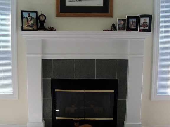 Living room fireplace