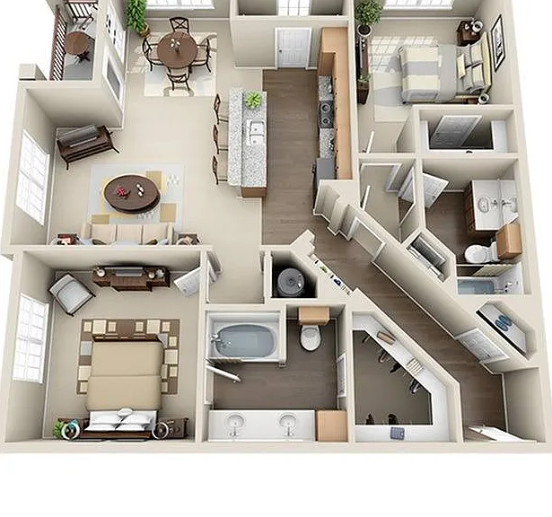 2 Bedroom | 2 Bath | 1265 SF 2 Bedroom | 2 Bath | 1265 SF