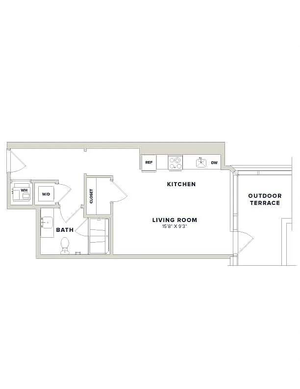 Floor plan Studio-0C Luminary