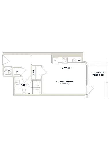 Floor plan Studio-0C Luminary