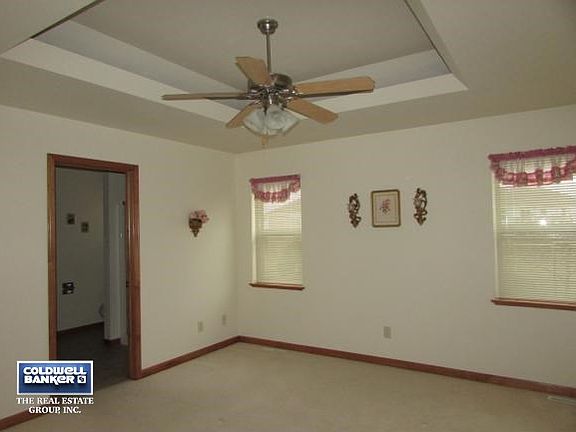 Tray ceiling in master suite