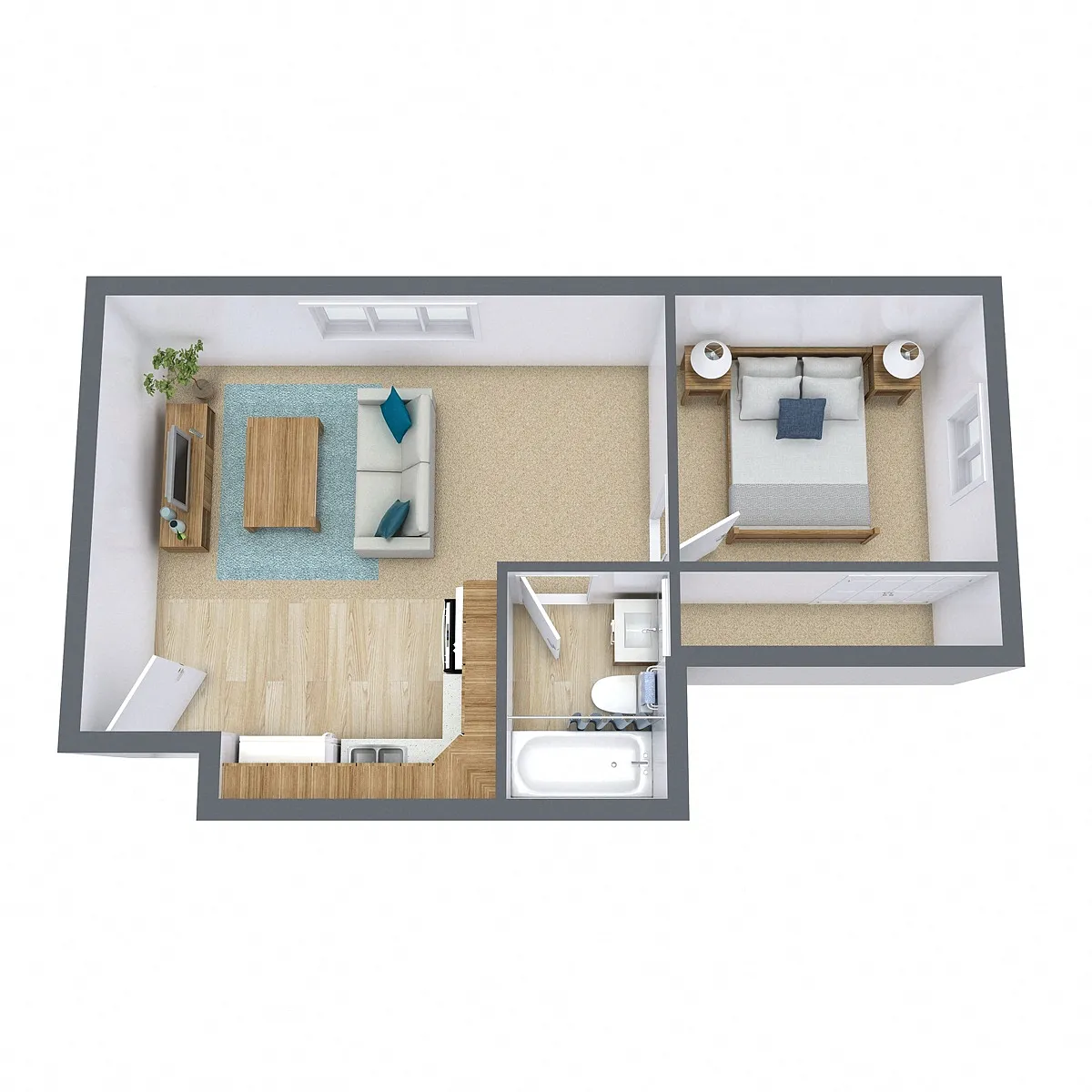 Floor plan One Bedroom 11A