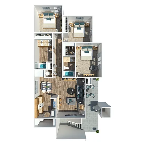 Floor plan 3 Bedroom 2 Bath
