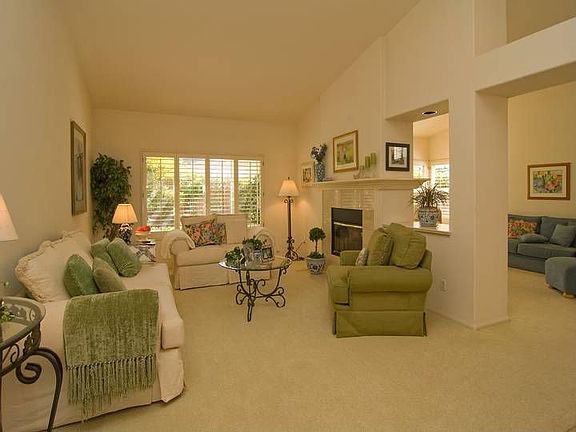 Large Living Room with marble fireplace