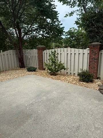 Newly landscaped backyard