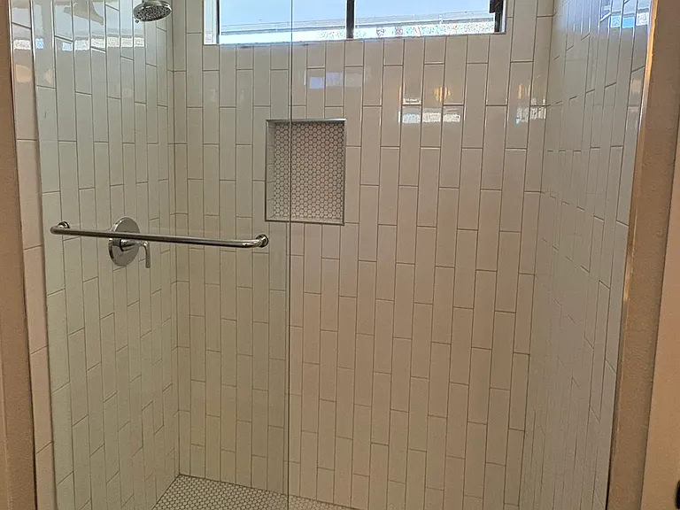 Walk-in shower in master bath
