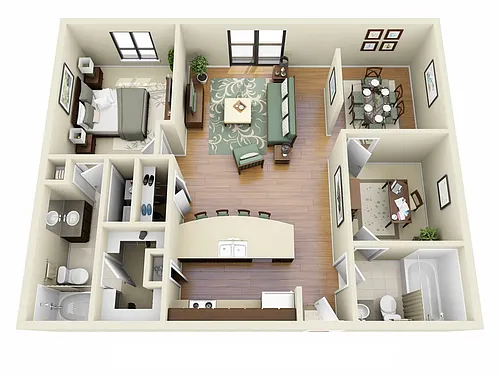 Floor plan Prescott (A2C)
