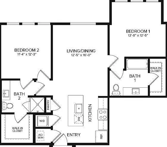B1 Alt2 | 2 bed 2 bath | 986 sq ft B1 Alt2 | 2 bed 2 bath | 986 sq ft