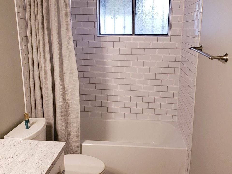 remodeled bathroom with timeless subway tile.